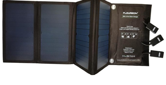 solarpanel floureon test vergleich review usb solar ladegerät